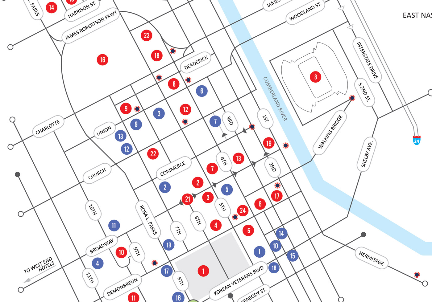 Nashville City Limits Map