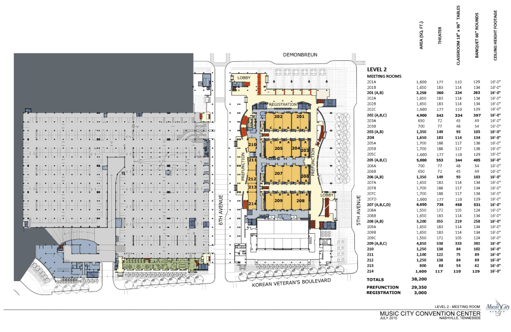 Level 2 Meeting Rooms Nashvillemusiccitycenter Com