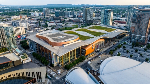 aerial view of Music City Center