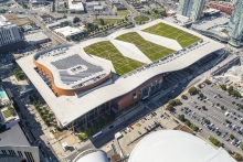 aerial photo of green roof